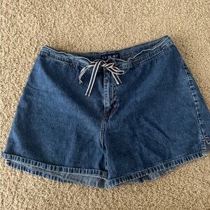 L.A. Blues Blue Jean Shorts with Drawstring Waist